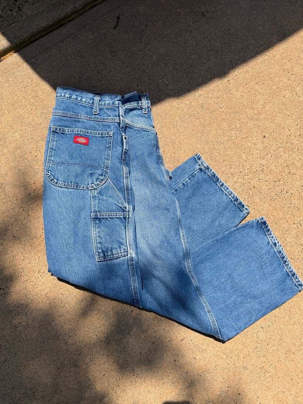 Dickies Men's Relaxed Fit Carpenter Jeans Denim Work Pants 35x30